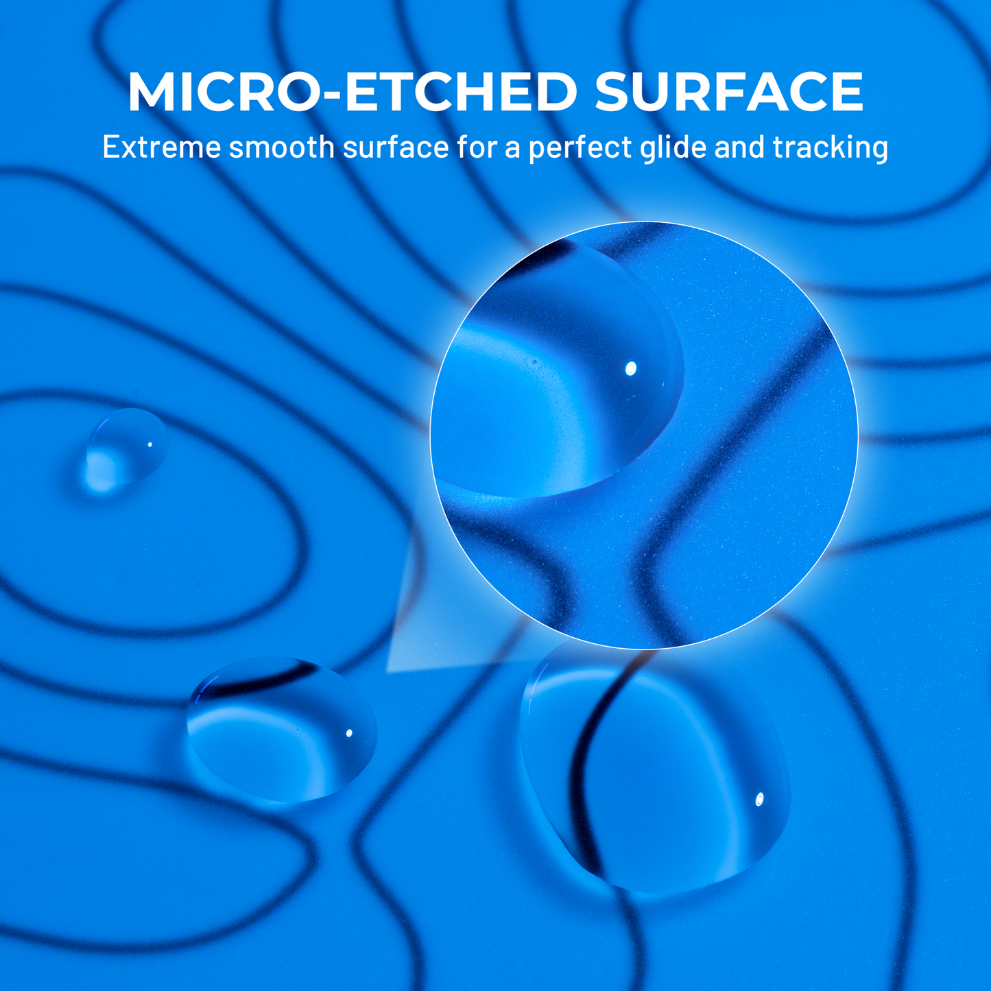 XVX SpacePad Glass Gaming Mouse Pad with Etched Surface Full Anti-Slip Rubber Base