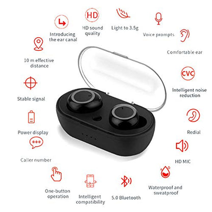 Wireless Earbuds with Charging Case & Touch Controls