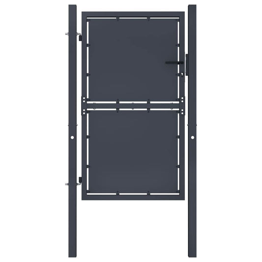 vidaXL Garden Gate Steel Anthracite Outdoor Patio Fence Barrier Multi Sizes