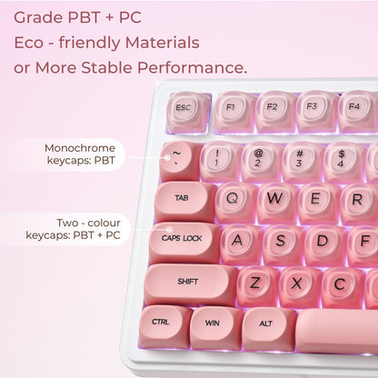 XVX Pink Blush HOA Profile Keycap Set 132-Key