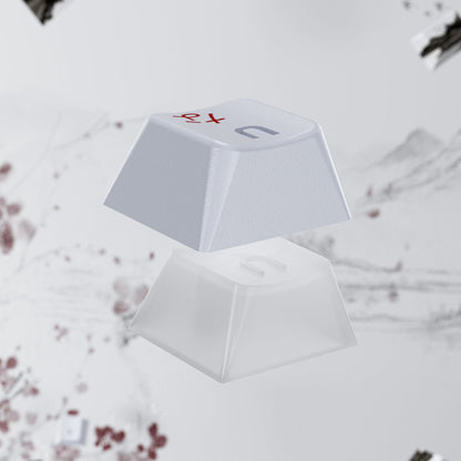 XVX  Plum Blossom Cherry Profile Double shot  5-sided Dye-Sub PBT Keycap Set (127-Key)