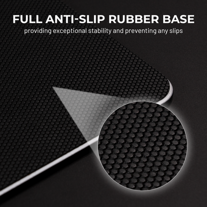 XVX SpacePad Glass Gaming Mouse Pad with Etched Surface Full Anti-Slip Rubber Base