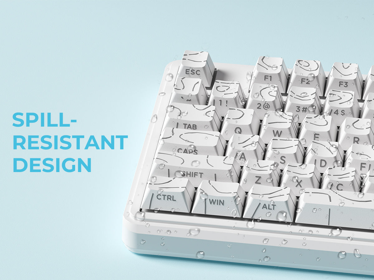 XVX K98 Silent Key Tri-Mode 100% Membrane Keyboard with Topography pattern keycaps