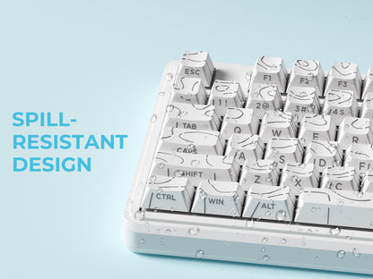 XVX K98 Silent Key Tri-Mode 100% Membrane Keyboard with Topography pattern keycaps