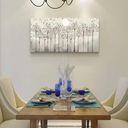 Stunning Abstract Canvas Wall Art with Trees and Birds - Perfect for Living Room, Kitchen, Office & Bedroom Décor - Large Modern Home Decoration Prints