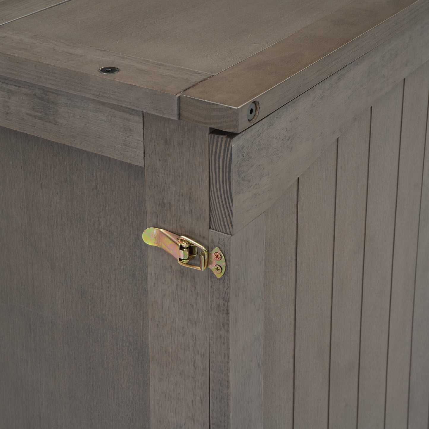 Queen Size Murphy Bed with Built-In Charging Station  Antique Grey