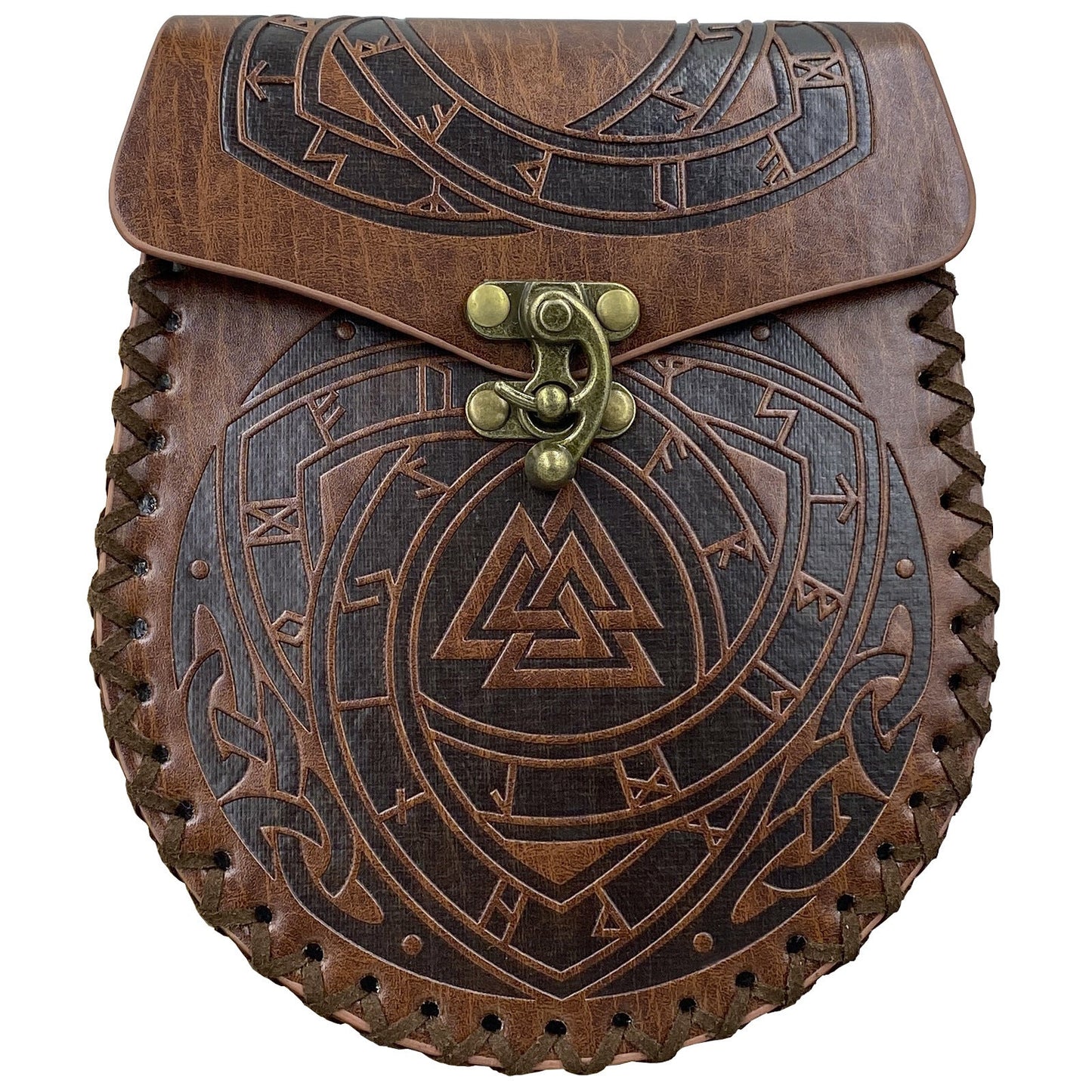 Vintage Viking Coin Purse: Medieval Belt Bag Style