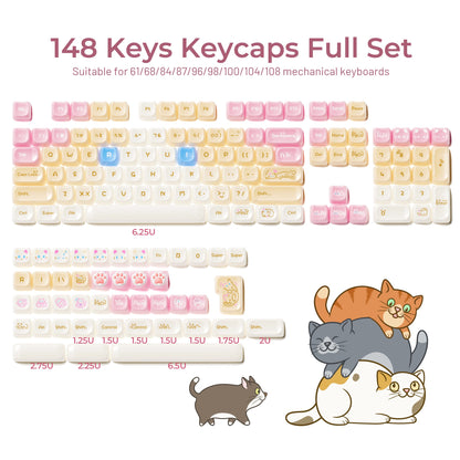 XVX House Cat MAO Profile Keycaps Set (149-key)