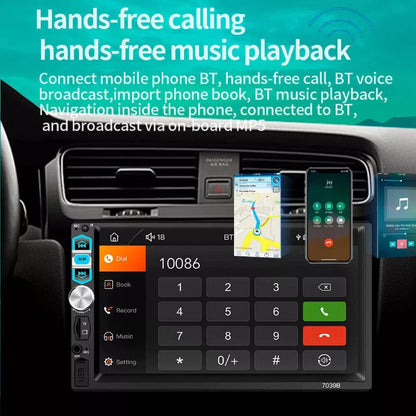 Universal Car Radio Stereo 7Inch HD Touch Screen Multimedia Player BT Autoaudio FM Autoaudio FM Receiver Car Reversing Camera