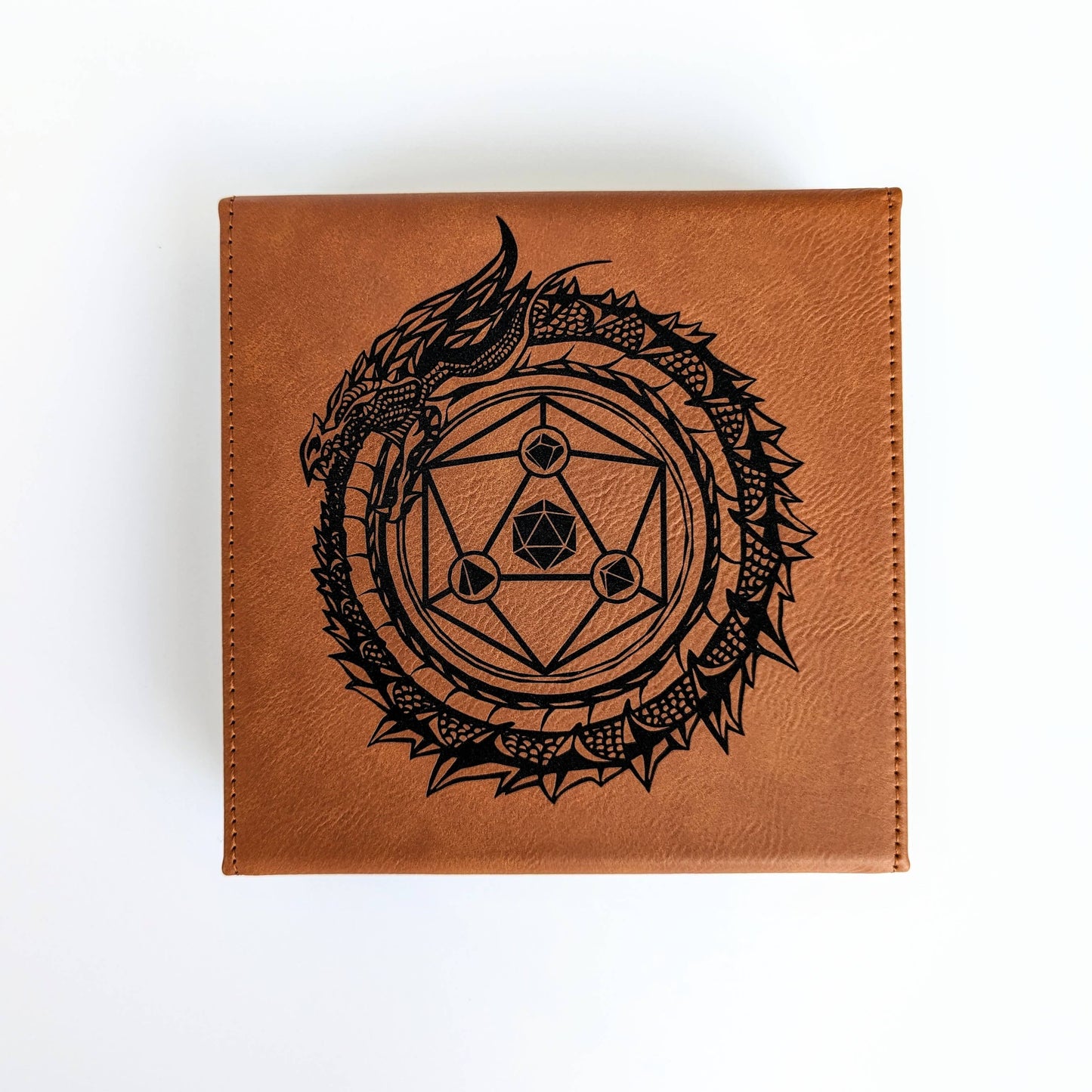 Dragon Circle  - D&D - Vegan Leather Dice Box