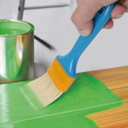 Pro Grade Waterproofing Paint Brushes - 4-Piece Flat and Angle Paint Brush Set for All Latex and Oil Paints & Stains - Home Improvement - Interior & Exterior Use