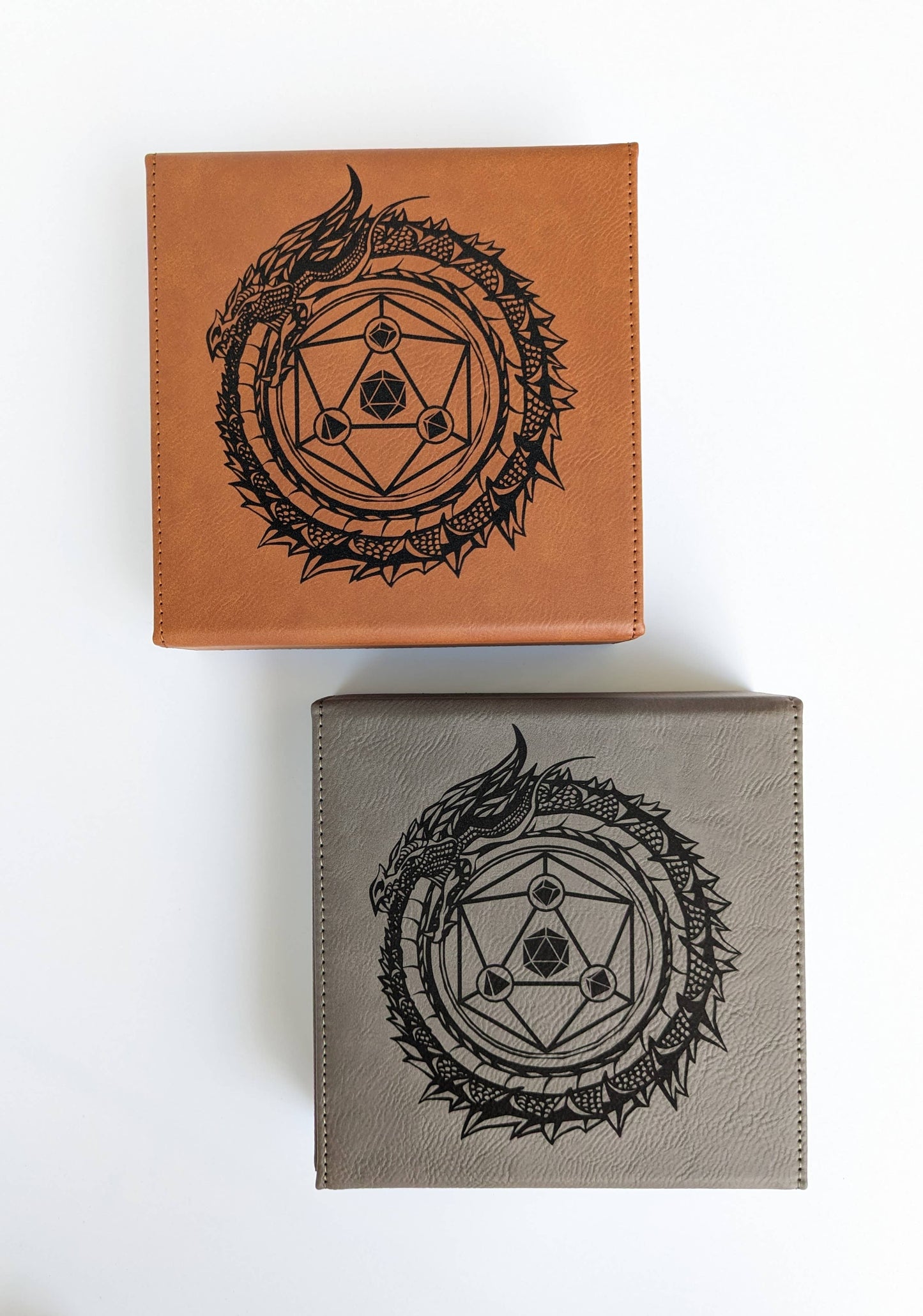 Dragon Circle  - D&D - Vegan Leather Dice Box