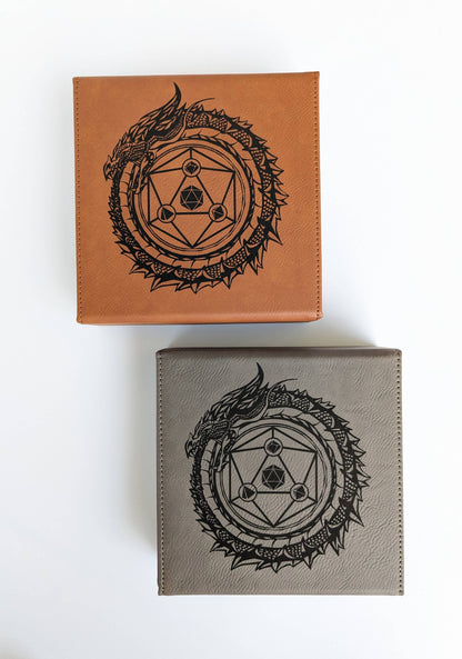 Dragon Circle  - D&D - Vegan Leather Dice Box