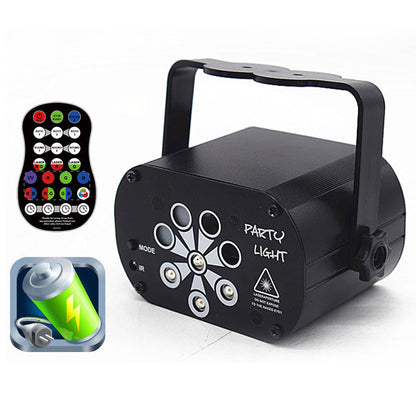 LED Stage Light Laser Projector with Voice Control - Party Lighting