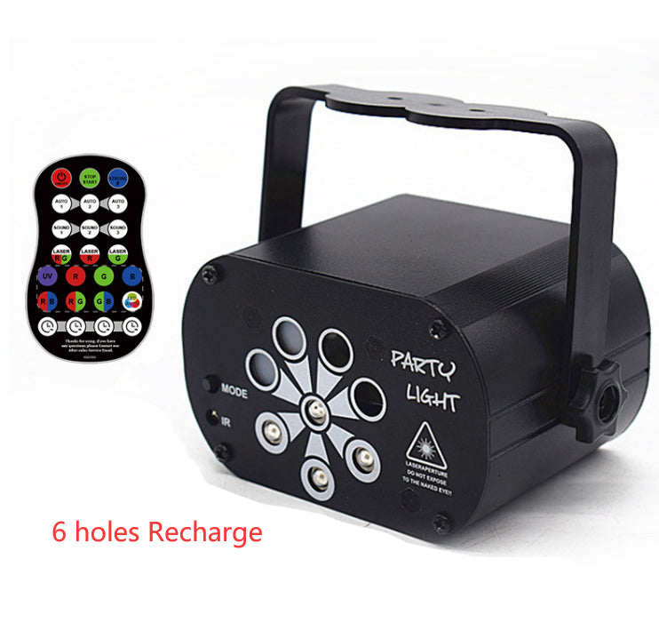 LED Stage Light Laser Projector with Voice Control - Party Lighting