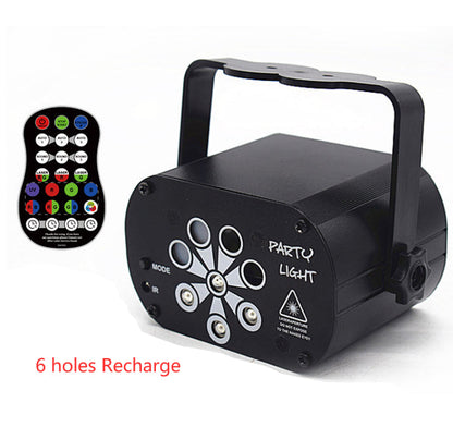 LED Stage Light Laser Projector with Voice Control - Party Lighting