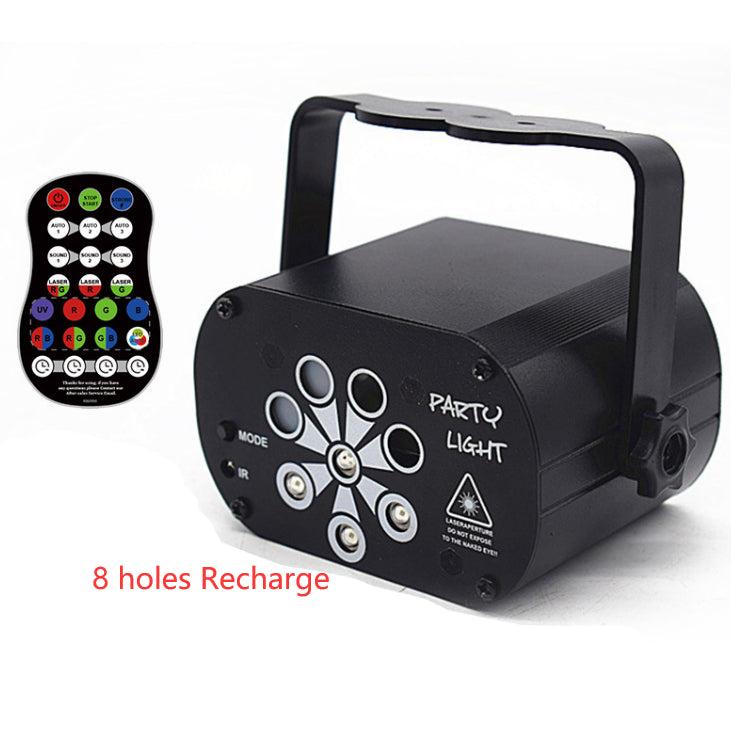 LED Stage Light Laser Projector with Voice Control - Party Lighting