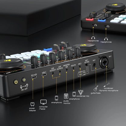 All-in-One Audio Interface and Podcast Studio - Portable Recording System