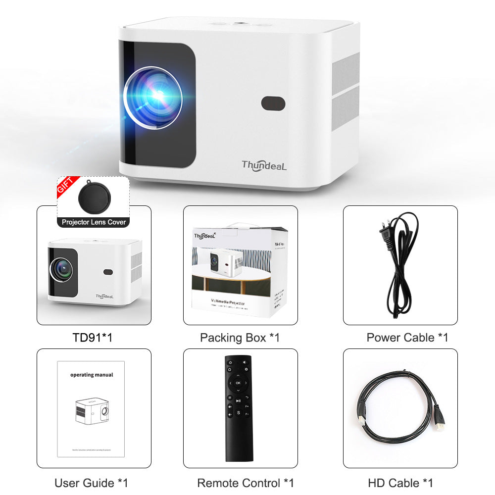 Smart HD 720p Wireless Projector - Ultimate Cinema Experience