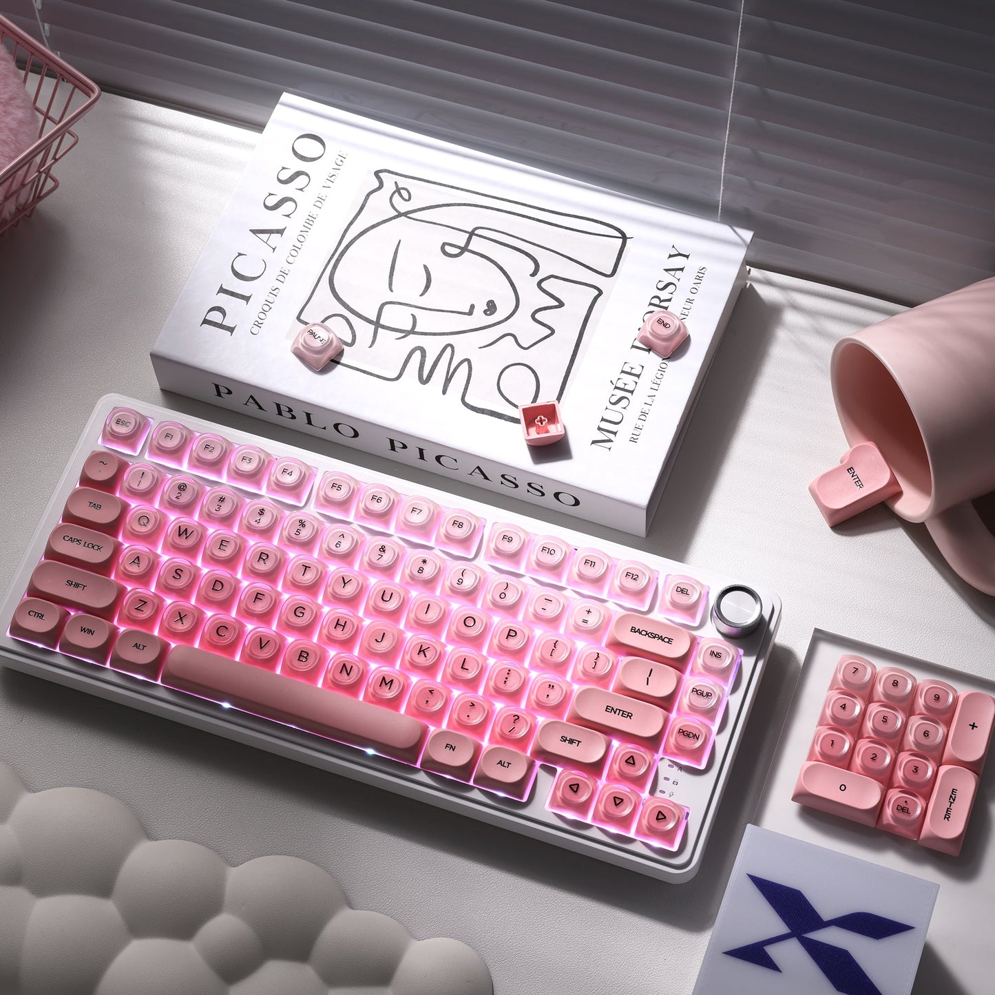 XVX Pink Blush HOA Profile Keycap Set 132-Key