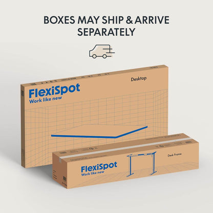 EN2 Height Adjustable Electric Standing Desk - 48"x30" with Clamp Power Strip & Cable Management (Gray Frame + Mahogany Top)