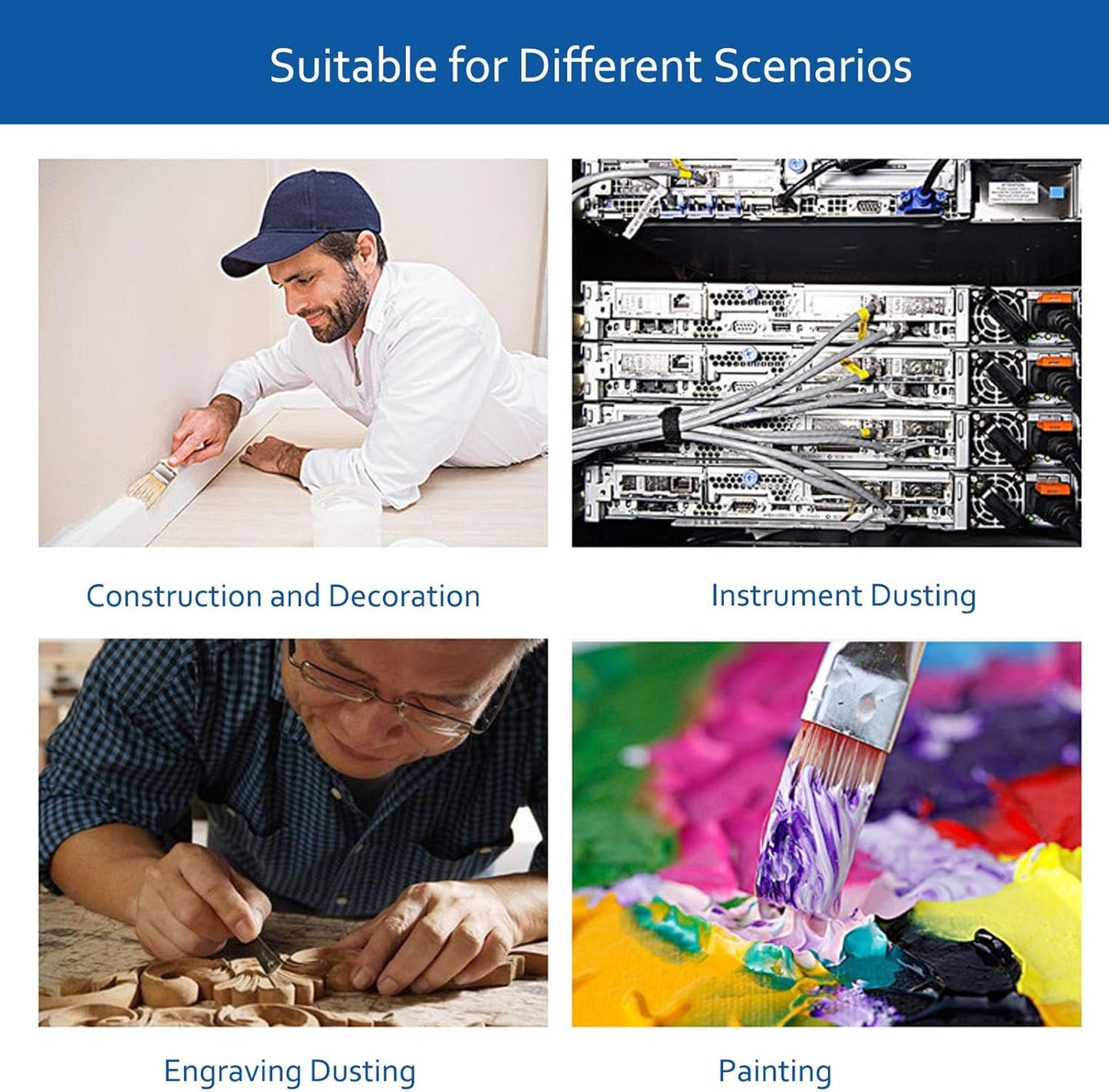 Paint Brushes Set of 8，Small Trim Edge Oil Paint Brushes,Round and Flattened Angled Painting Tools with Wooden Handle for Walls and Home Improvement