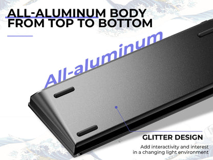 XVX H61 Kanagawa CNC Aluminum 60% Mechanical Keyboard Wired Hot Swap Switches Full RGB With PBT Keycaps