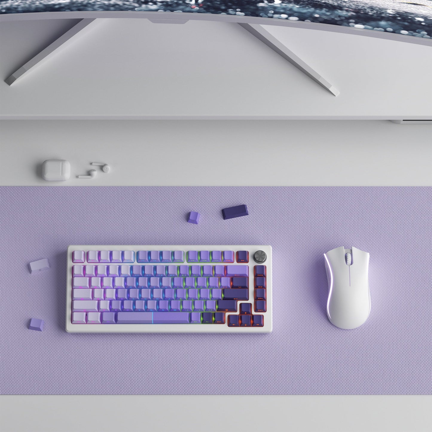 XVX Gradient X-axis Series 121-Key Side-Printed Cherry Profile Keycap (5 Colors)