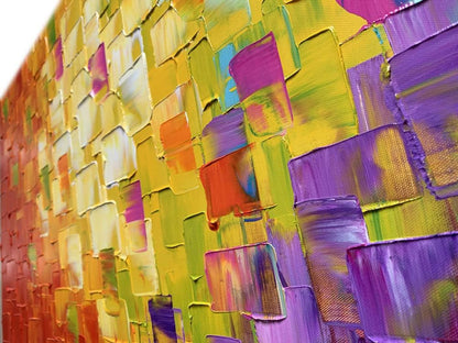 Stunning Hand-Painted Abstract Oil Painting on Canvas - Framed Wall Art, 40x20 Inches, Ready to Hang