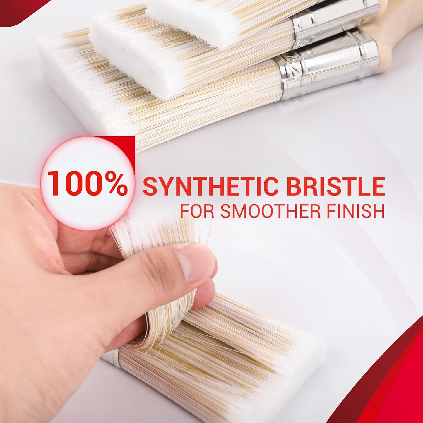 Paint Brush Set – 3-Pack, 1.5", 2", & 3" Paint Brushes for All Latex and Oil Paints & Stains – Perfect for Home Improvement, Interior & Exterior Use