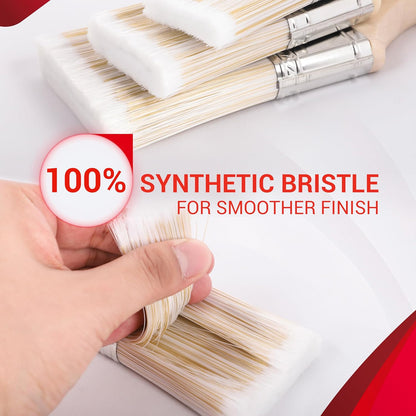 Paint Brush Set – 3-Pack, 1.5", 2", & 3" Paint Brushes for All Latex and Oil Paints & Stains – Perfect for Home Improvement, Interior & Exterior Use