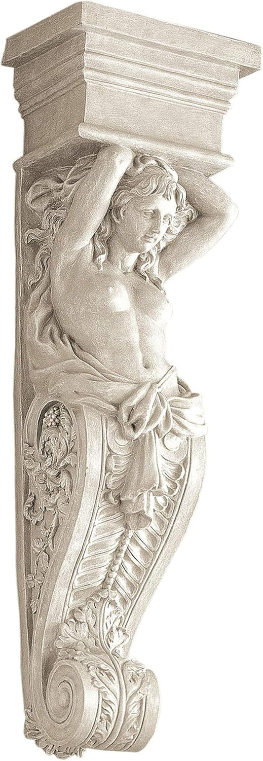 Exquisite  Caryatid Wall Sculpture in Antique Stone - 8.5" x 7