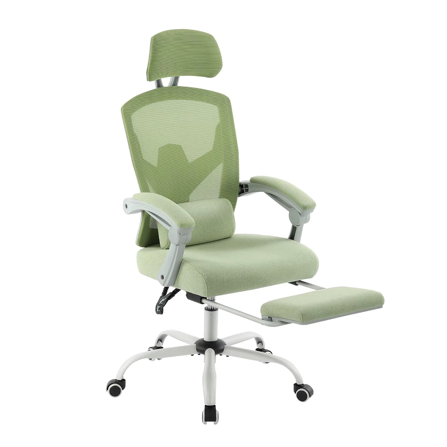 Ergonomic Reclining High Back Mesh Living Room Rocking Gaming Chair Computer Desk Swivel Rolling Lumbar Support Pillow