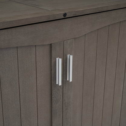 Queen Size Murphy Bed with Built-In Charging Station  Antique Grey