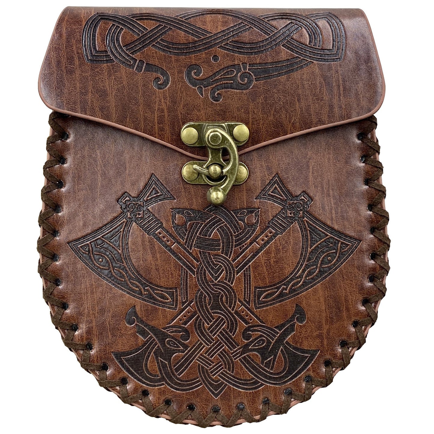 Vintage Viking Coin Purse: Medieval Belt Bag Style