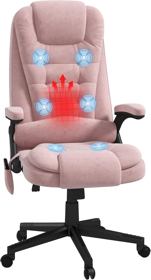 6 Point Vibrating Massage Office Chair With Heat High Back