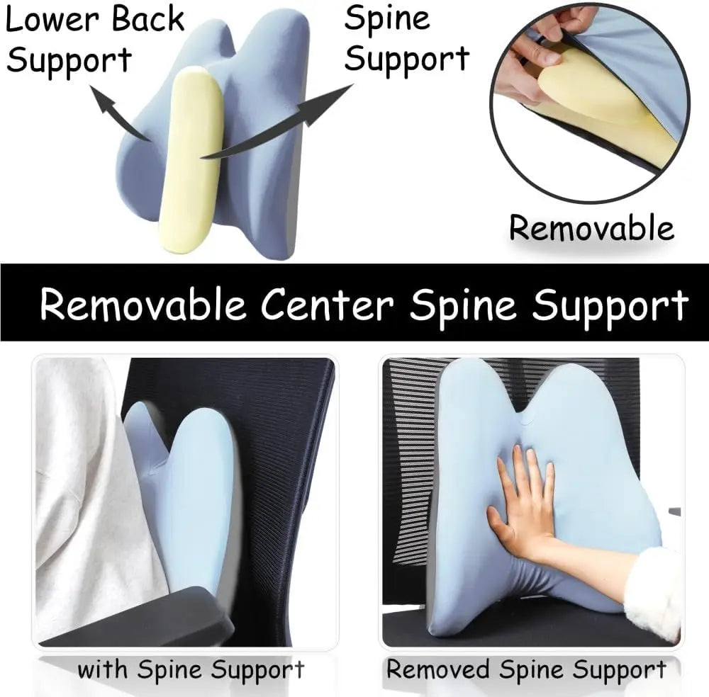 Plus Size Lower Ba Support for Office Chair, Ergonomic Ba Support for Office Chair Women W. Ba Pain, Memory Foam Filling Car