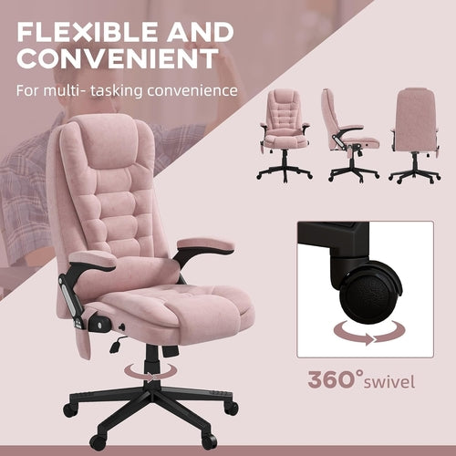 6 Point Vibrating Massage Office Chair With Heat High Back