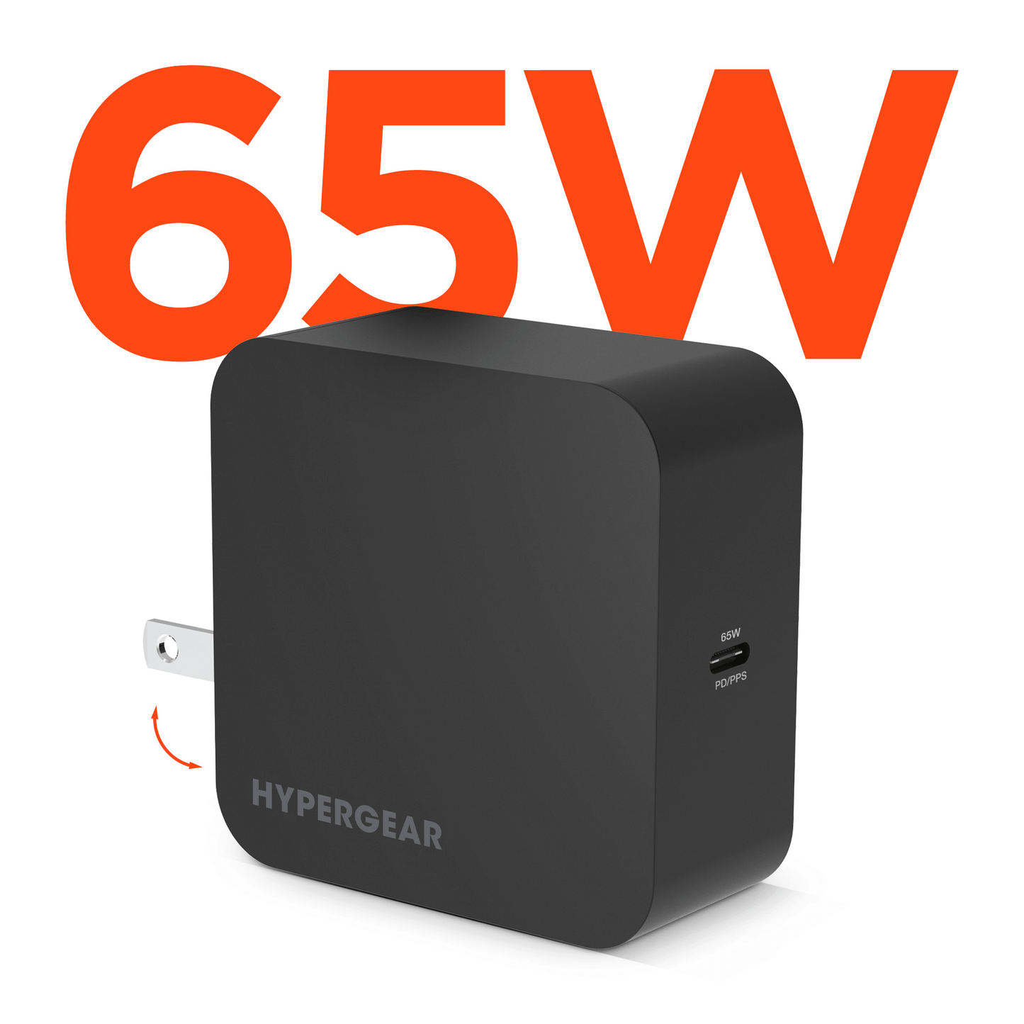 HyperGear SpeedBoost 65W USB-C PD Laptop Wall Charger with PPS