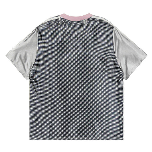 Short Sleeve T-Shirt Unisex Loose Casual Street Sports V-Neck