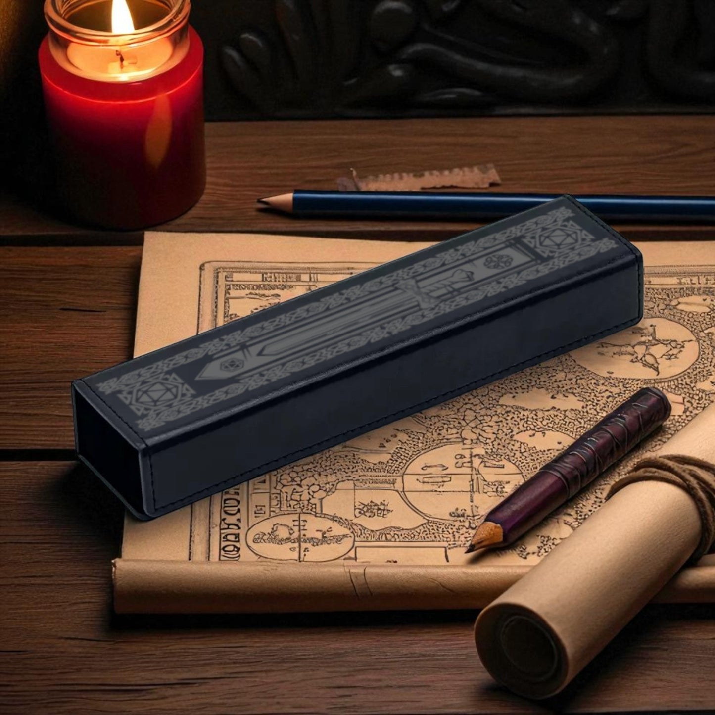 Fighter Faux Leather Dice Vault