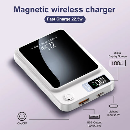 5000Mah Magnetic Power Bank Wireless Charger Portable Fast 22.5W Ultra with Type-C Cable for Iphone 16/15/14/13/12 All Series