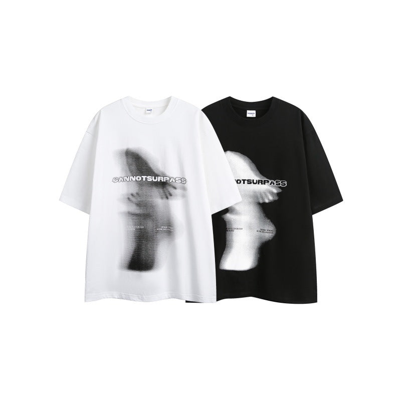 Abstract Art Printed Men's and Women's Loose Short Sleeves