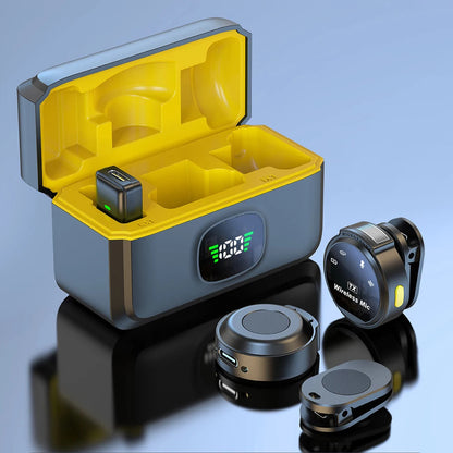 1 To 2 Wireless Lapel Microphone for USB-C /for iOS Camera 50m Range Noise Cancellation 400mAh Battery for Photography Vlog