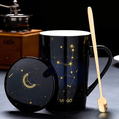 12 Constellations Creative Mug w/ Spoon