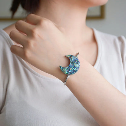 Abalone Shell Moon Bracelet
