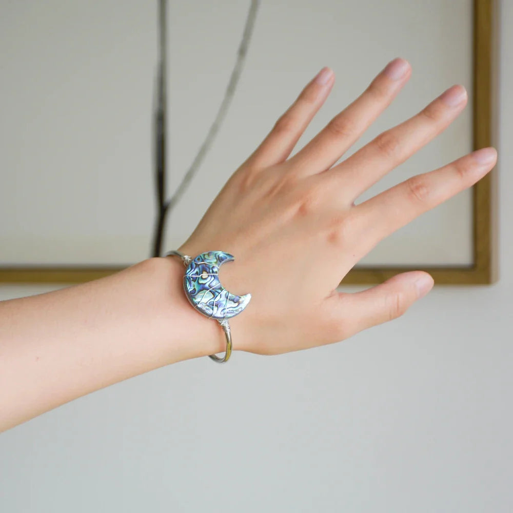 Abalone Shell Moon Bracelet