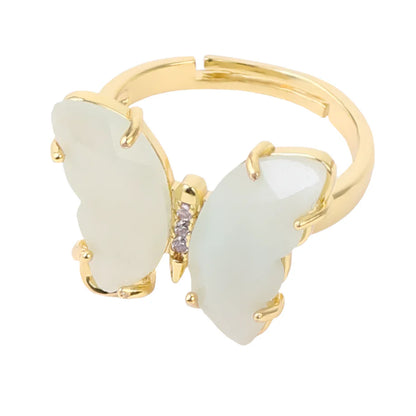 Crystal Butterfly Necklace & Ring