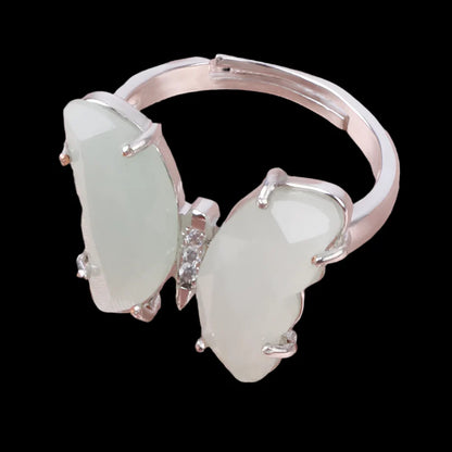 Crystal Butterfly Necklace & Ring