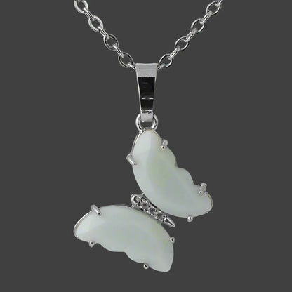 Crystal Butterfly Necklace & Ring